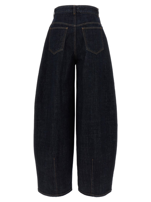 Jacquemus Blue Cotton High-Waisted Jean