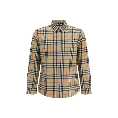 Burberry Beige Cotton Pattern Shirt