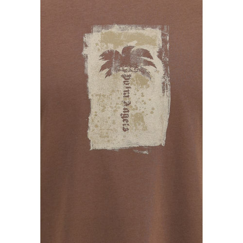 Palm Angels Brown Cotton T-Shirt