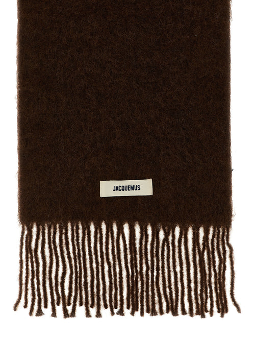 Jacquemus Brown Alpaca Leather Foulard