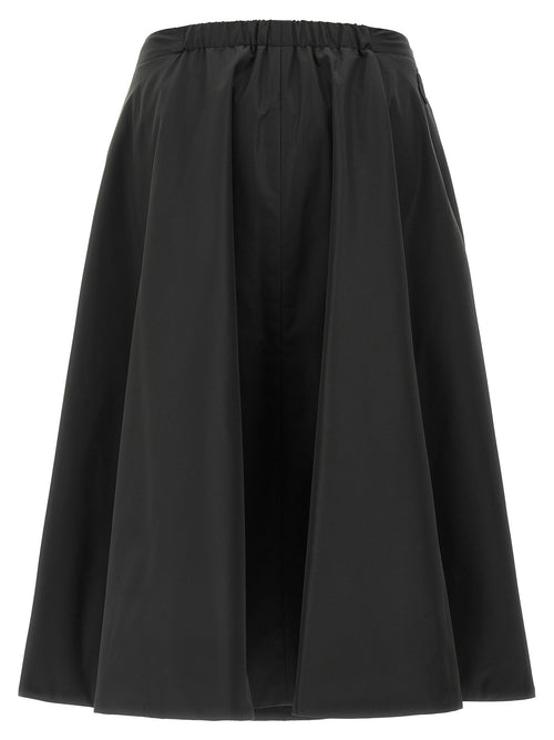 Moncler Black Polyester Midi Skirt