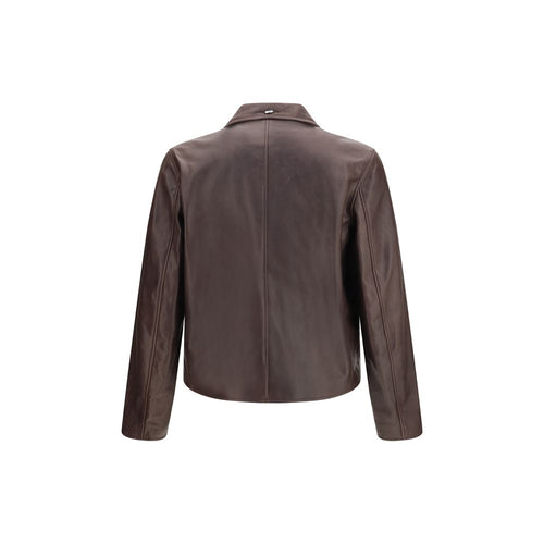 Our Legacy Brown Calf Leather Bos Taurus Leather Jacket