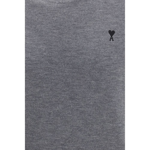 Ami Paris Gray Wool Oves Aries Sweatshirt