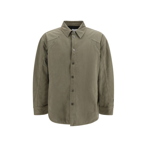 Off-White Bicolor Cotton Full-Length Jacket