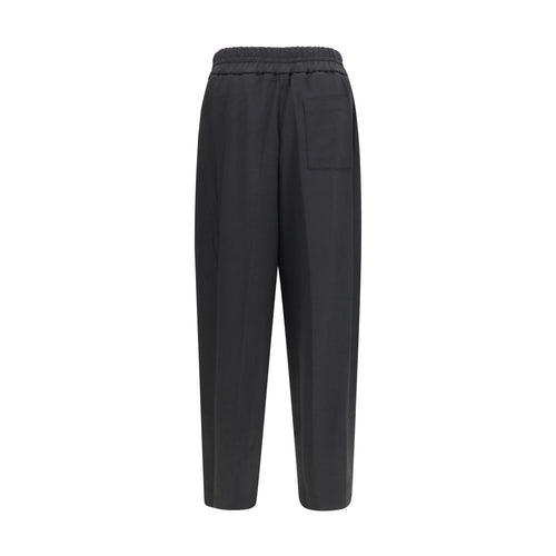 Ami Paris Black Wool Oves Aries Casual Pants