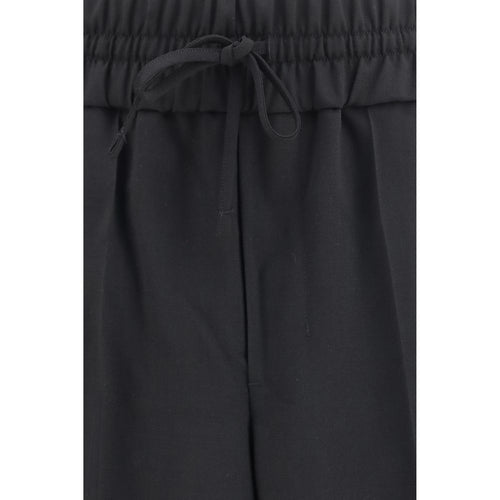 Ami Paris Black Wool Oves Aries Casual Pants
