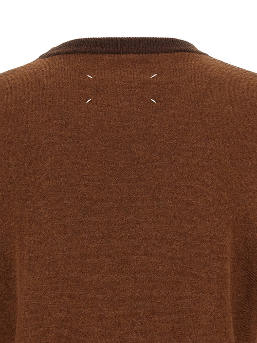 Maison Margiela Brown Wool Cardigan