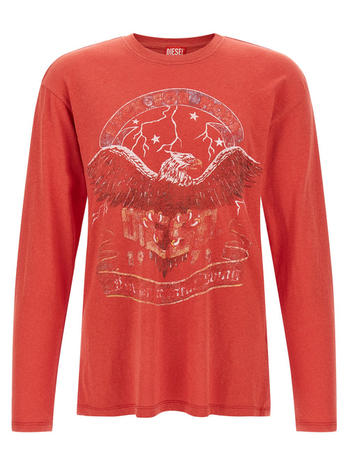 Diesel Red Cotton T-Shirt