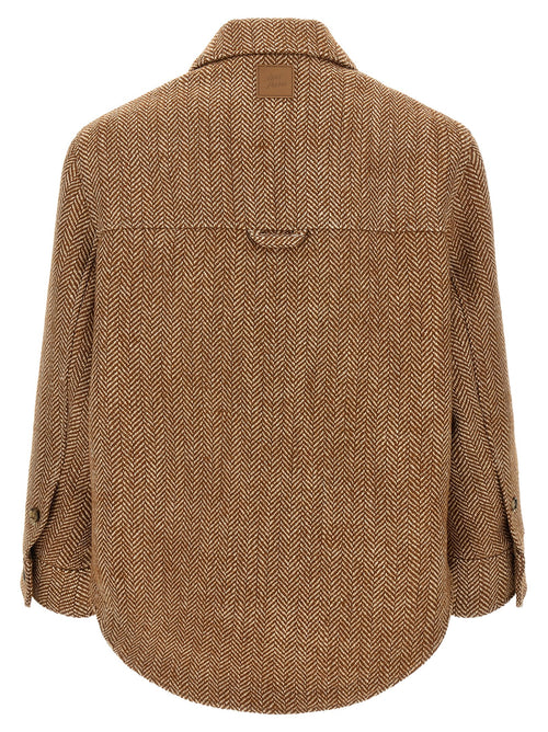 Ami Paris Brown Virgin Wool Jacket
