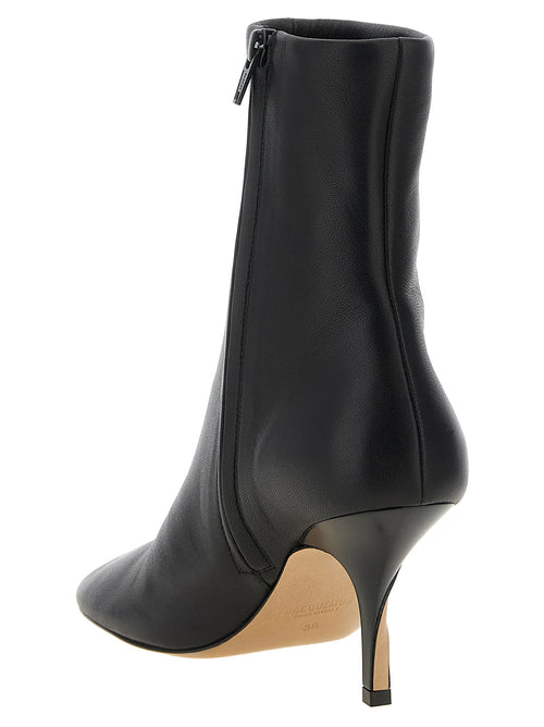 Jacquemus Black Lamb Leather Ankle Boots