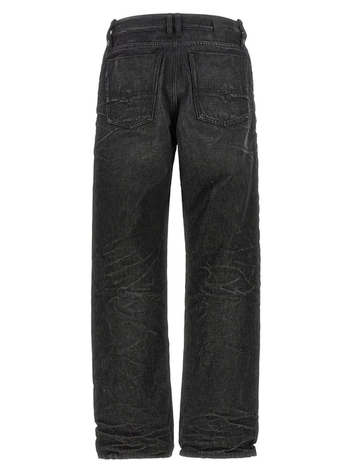 Diesel Gray Cotton Straight-Leg Jeans