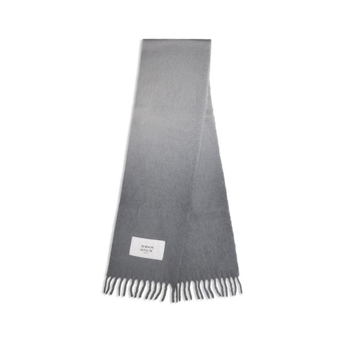 Maison Kitsuné Gray Alpaca Vicugna Pacos Scarf