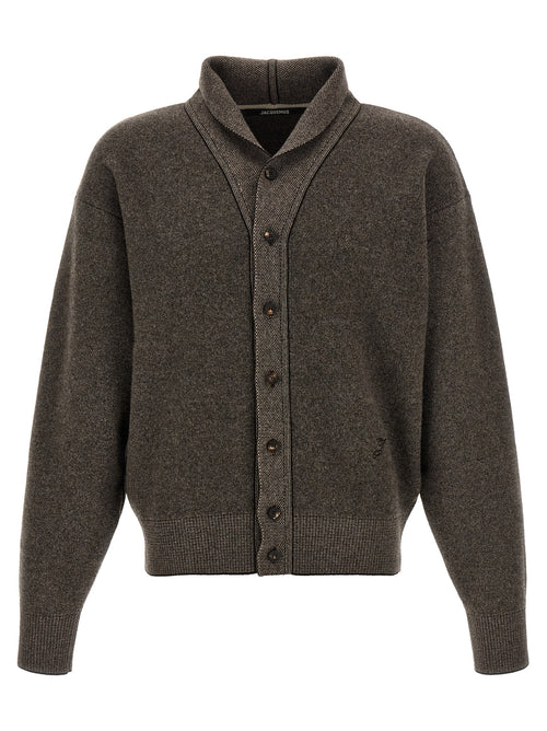 Jacquemus Brown Merino Wool Cardigan