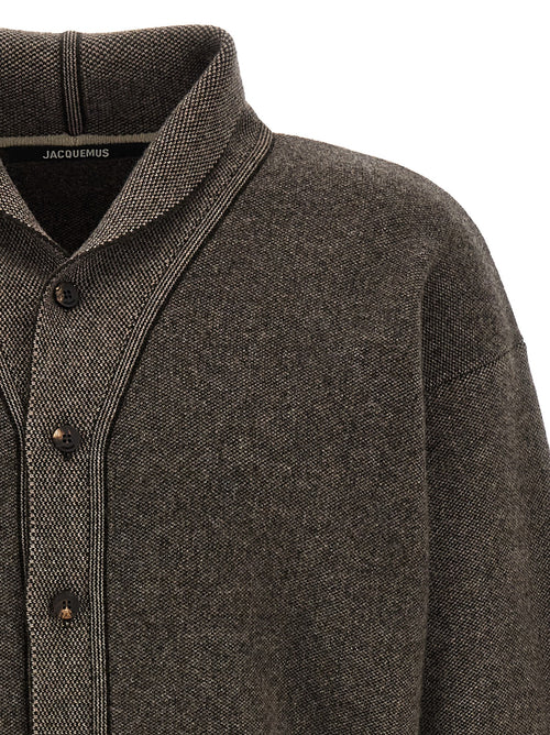 Jacquemus Brown Merino Wool Cardigan