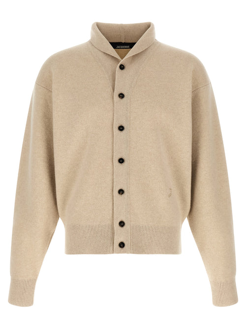 Jacquemus Beige Merino Wool Cardigan