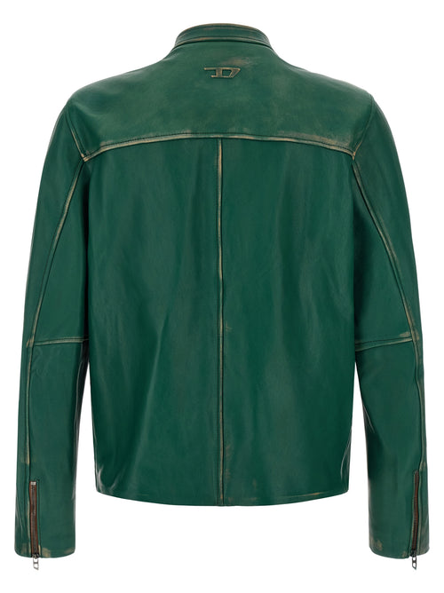 Diesel Bicolor Lamb Leather Leather Jacket