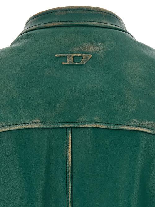 Diesel Bicolor Lamb Leather Leather Jacket