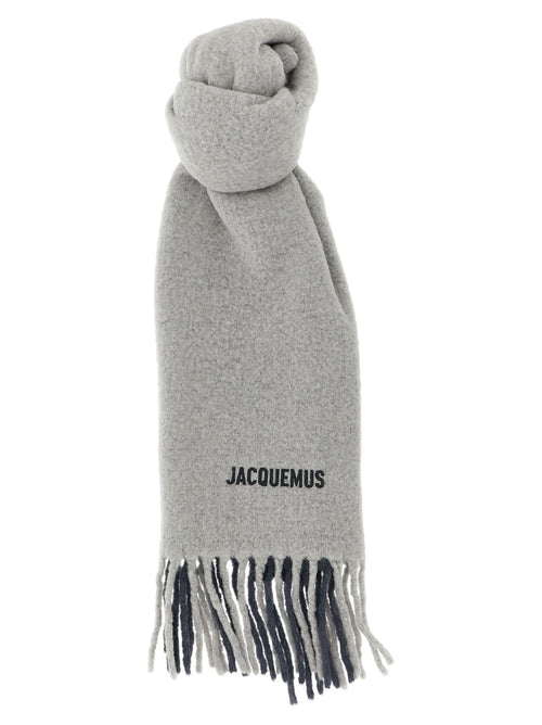 Jacquemus Gray Wool Scarf