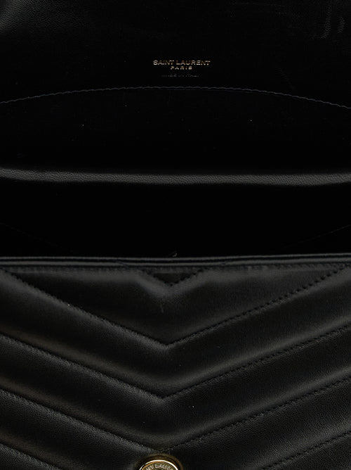 Saint Laurent Black Lamb Leather Shoulder Bag