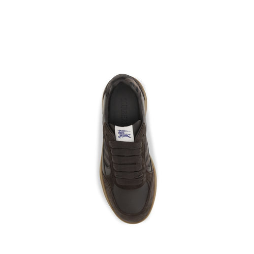 Burberry Brown Calf Leather Bos Taurus Athletic Sneakers
