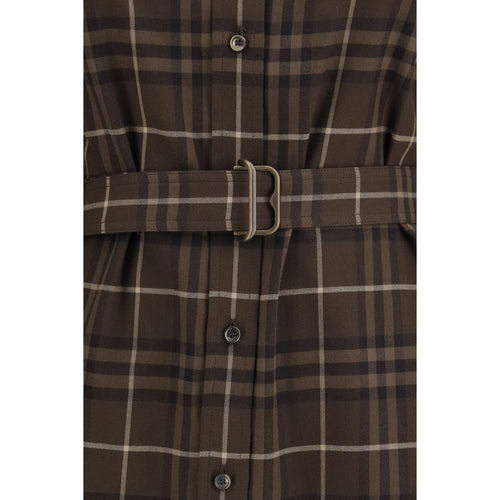 Burberry Brown Cotton Casual Dress