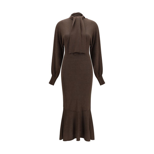 Jacquemus Brown Silk Casual Dress