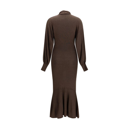 Jacquemus Brown Silk Casual Dress