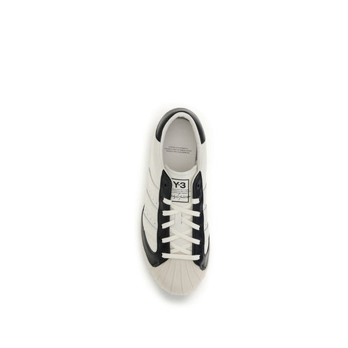 Y-3 White Calf Leather Bos Taurus Low Top Sneakers