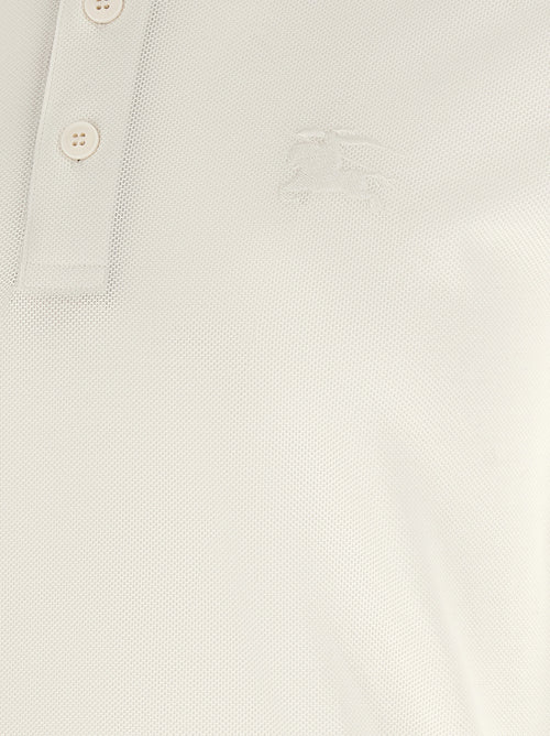 Burberry White Cotton Polo Shirt