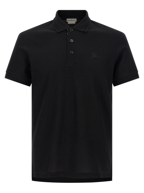 Burberry Black Cotton Polo Shirt