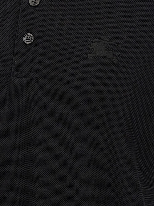 Burberry Black Cotton Polo Shirt