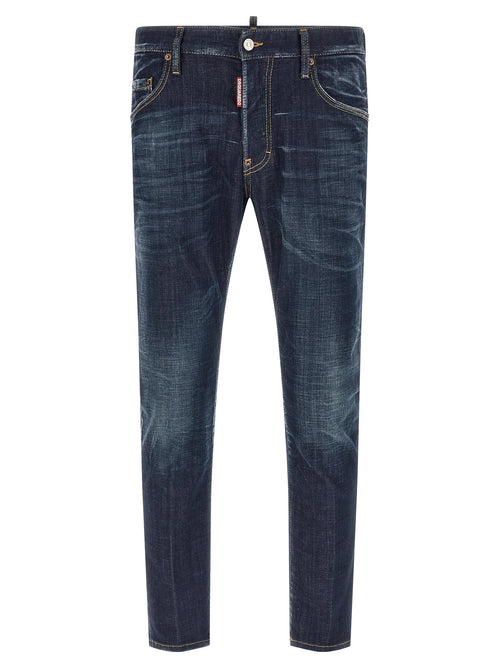 Dsquared² Blue Cotton Straight-Leg Jeans