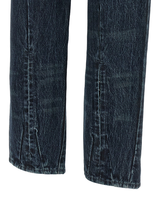 Diesel Blue Cotton Straight-Leg Jeans