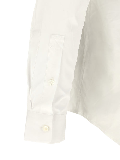 Burberry White Cotton Blouse