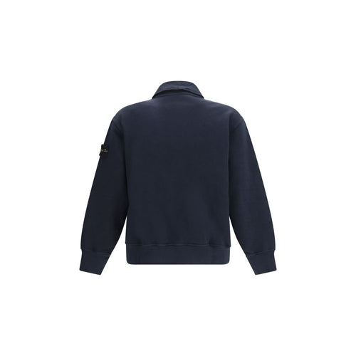 Stone Island Blue Cotton Sweatshirt