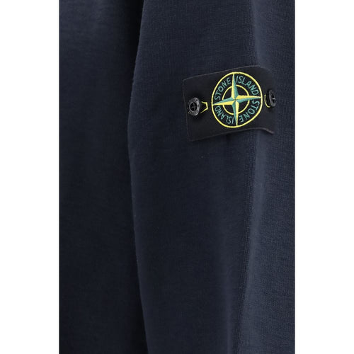 Stone Island Blue Cotton Sweatshirt