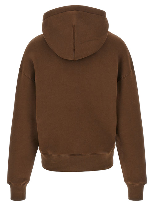Ami Paris Brown Cotton Hoodie