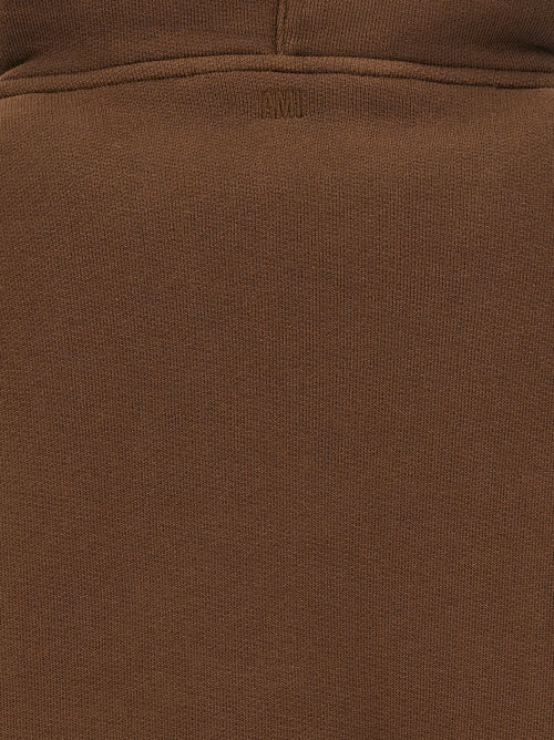 Ami Paris Brown Cotton Hoodie