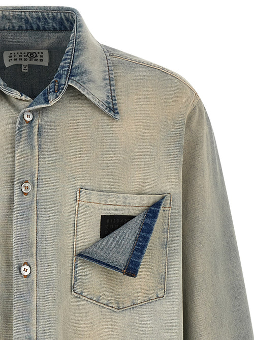 MM6 Maison Margiela Blue Cotton Blouse