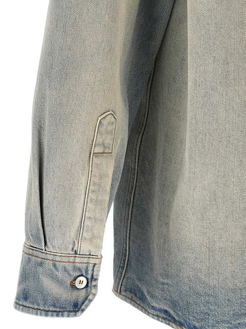 MM6 Maison Margiela Blue Cotton Blouse
