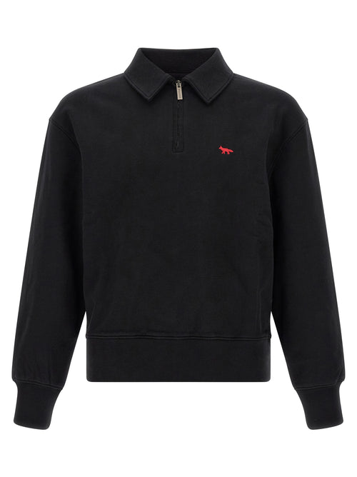 Maison Kitsuné Black Organic Cotton Sweatshirt