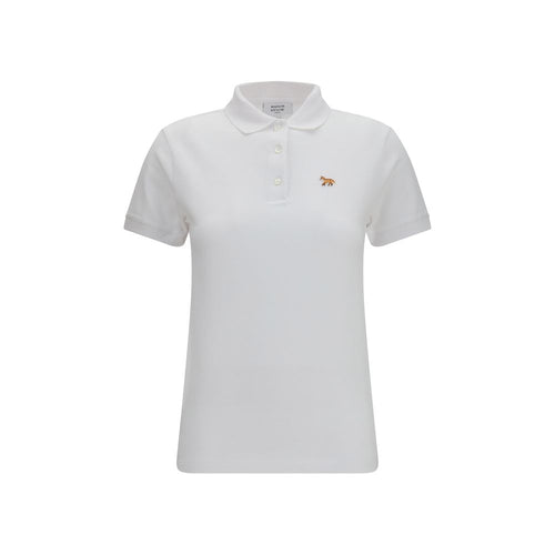 Maison Kitsuné White Cotton Polo Shirt