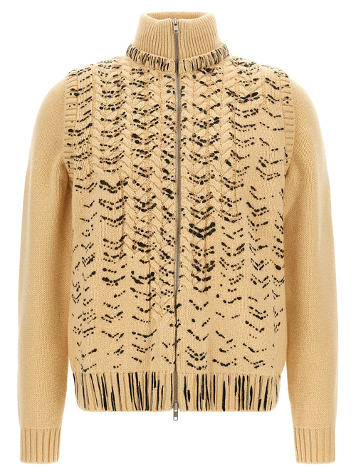 Maison Margiela Beige Virgin Wool Cardigan