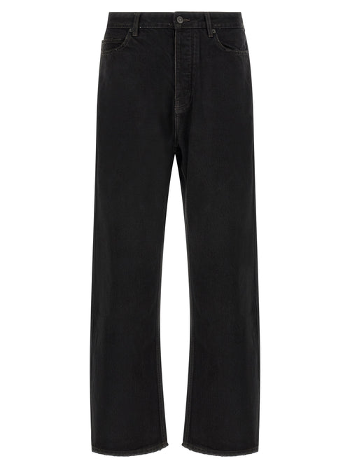 Balenciaga Black Cotton Relaxed Fit Jeans