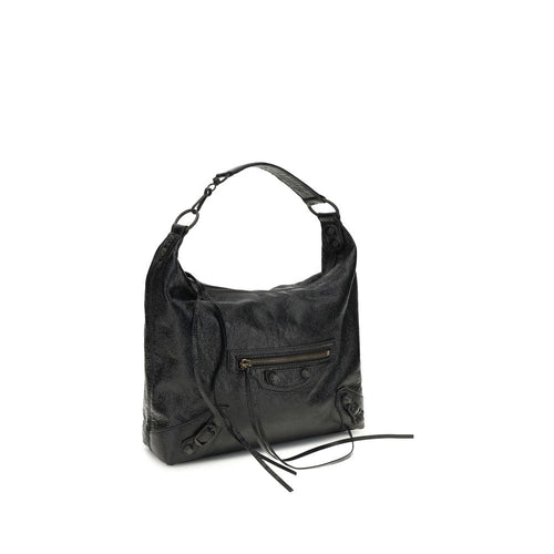 Balenciaga Black Lamb Ovis Aries Shoulder Bag