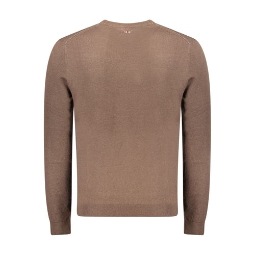 Napapijri Brown Wool Men's Sweater