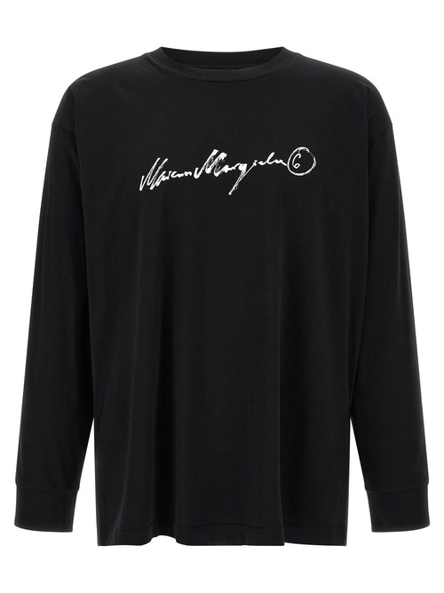 MM6 Maison Margiela Black Cotton Long Sleeve T-Shirt
