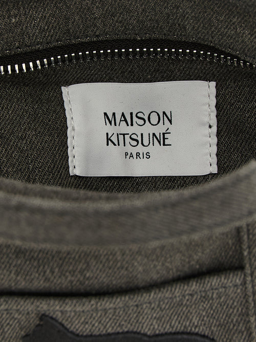 Maison Kitsuné Gray Cotton Tote Bag