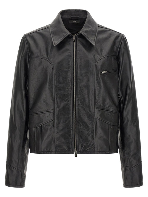 Amiri Black Calfskin Leather Jacket