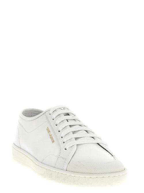 Saint Laurent White Calfskin Low Top Sneakers
